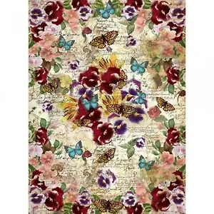 Рисовая бумага для декупажа Craft Premier, A3, 25г/м, Бабулины фиалки
