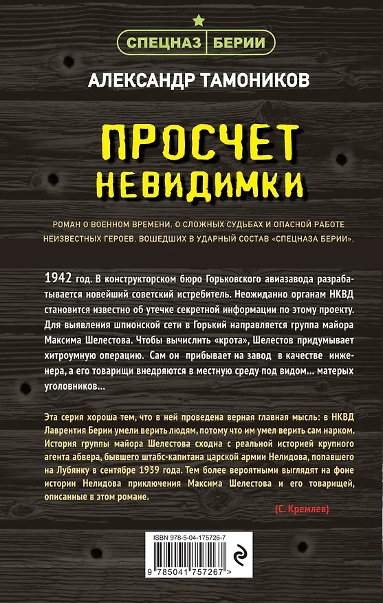 Книга Просчет невидимки (Александр Тамоников) — 2