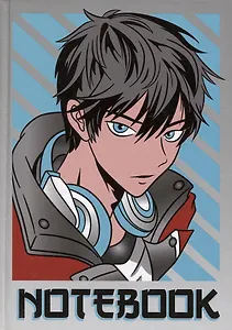 Книга для записей А5 96л кл. "Аниме Парень" 7БЦ, мат.ламинация