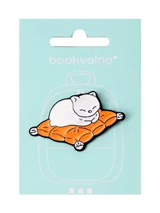 Значок Котик на подушке (металл) (12-5769-A10)