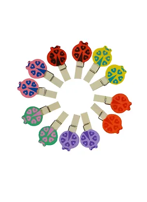 Набор Прищепки декор Жучки (125734) (12шт) (упаковка) 2437461