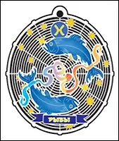 Закладка для книг Знак зодиака Рыбы (RBM-12) (Мир Бижу)