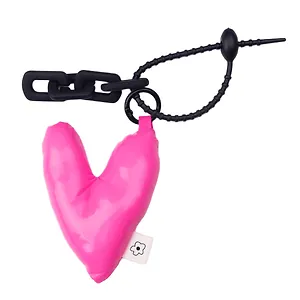 Брелок-обвес на сумку Сердечко дутое (розовое) (12-04305-202506-H2)