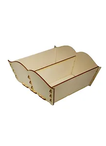 Конфетница 3 (2150433) (21х19х9,3см) (2 секции) (игрушка из дерева) (упаковка)