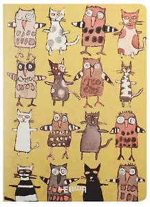 Записная книжка А6 48л кл. "Kathy`s animal" карт.обл., тонир.внутр.блок, сшивка, LENWA