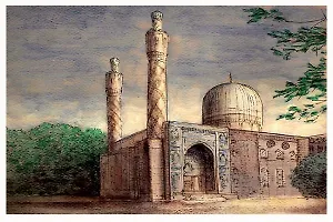 Открытка 10*15см тушь СПб Соборная мечеть О/010/012