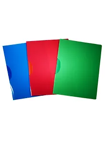 Папка-клип А4 пластик, ассорти