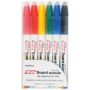 Маркеры для досок MunHwa, 6 цветов 2 мм 2973520