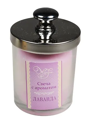 Сувенир Феникс Презент Свеча декоративная ароматиз. парафиновая с ароматом Лаванды 6,7*6,7*9,7см 2551650
