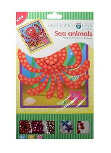 Набор д/аппликации  Greenwich Line "Осьминог" из EVA, пайеток, стразов и пр. AP00290