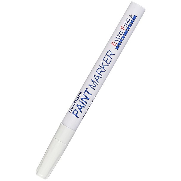 Маркер-краска «Extra Fine Paint Marker» белый 1 мм, нитро-основа, MunHwa 261422 — 1