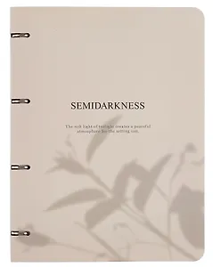 Тетрадь А4 120л кл. "Shadow", бежевый, на кольцах, мел.картон, микротекстурирование, ламинация