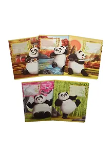 Тетрадь в крупную клетку ПЗБФ, "Веселая панда", 12 листов, в ассортименте