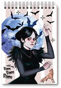 Блокнот А6 60 листов, клетка, "Вэнсдэй Коллаж" гребень