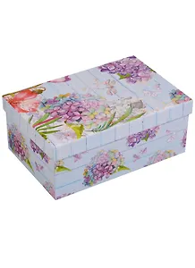 Коробка подарочная "Сирень" 19*12.5*8см, картон, Kairui
