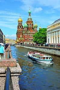 Открытка с видами (СПб) Канал Грибоедова.Храм Воскресения Христова [SPB-025]
