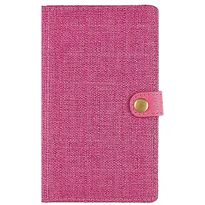 Алфавитная книга на кнопке Lezar А6+, 60 листов, розовая