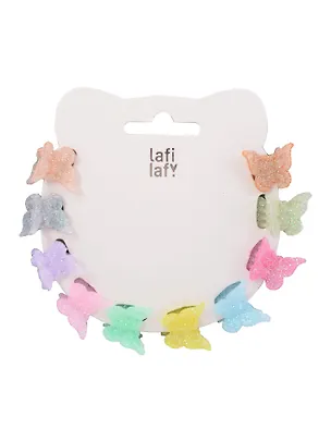 Набор заколок-крабиков mini Бабочки (пастельные оттенки) (10шт) (1,5см) (12-03907-B21) (Lafilaf) 3048651