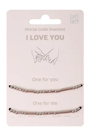Набор парных браслетов Морзе I Love You (12-202509-BR-ZJ11640) (Lafilaf) 3135431