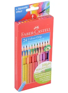 Карандаши цветные Faber-Castell, Colour Grip, акварельные 24 цвета