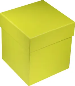 Коробка подарочная "Неон зеленая" 12*12*13см