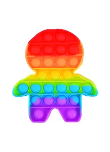 Поп ит. Игрушка-антистресс с пузырьками Радужный человечек (Pop-It) (12х11,5см) (JSC8116)