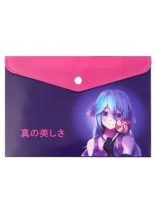 Папка-конверт А5 на кнопке "Аниме. Девушка с леденцом"