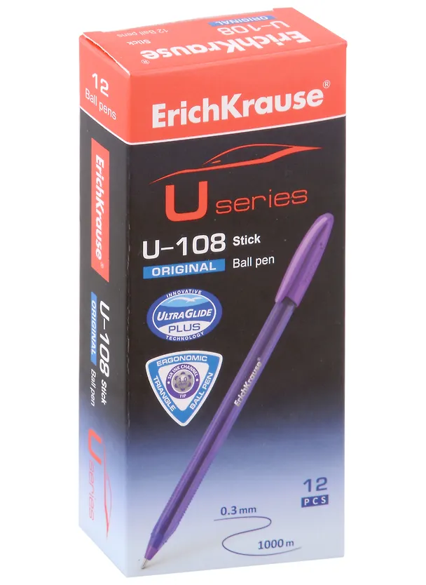 Шариковая ручка фиолетовая, U-108 Original Stick, Erich Krause 2974089 — 4