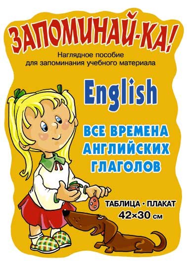 

Английский. Все времена английских глаголов. Таблица-плакат. Наглядное пособие