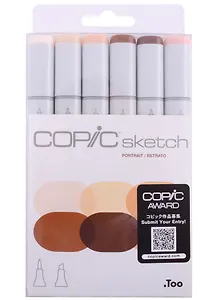 Набор маркеров Copic Sketch телесные тона, 6 цветов