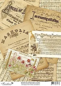 Декупажная карта Мелодия сердца А4 (DK3027)