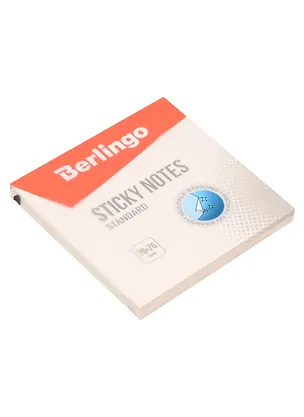 Блок бумаги 76*76 самоклеящийся желтый 100л, "Standard", Berlingo 2972723