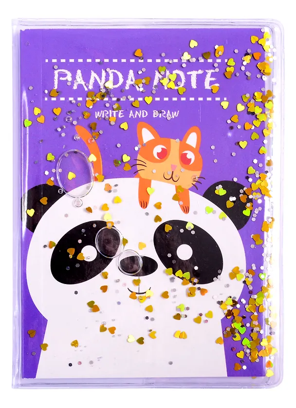 Записная книжка «Panda Note» А6, 56 листов в клетку, скрепка, Centrum 259113 — 1