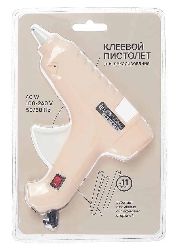 Клеевой пистолет для декорирования 40W,  для стержней 11мм 3047669 — 10