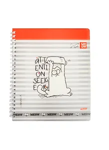 Тетрадь 96л кл. "Кот Саймона" 140*185, пласт.обл., евроспираль, ассорти, Hatber