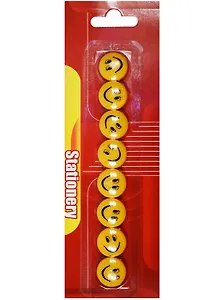 Магниты 08шт 20мм "Смайлики", блистер, HighHope