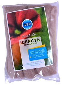 Шерсть для валяния РТО, дымчатая, 30г