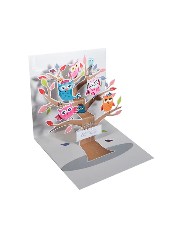 3D открытка Совы (Owl Tree) (квадрат) (1034) 2384685 — 1