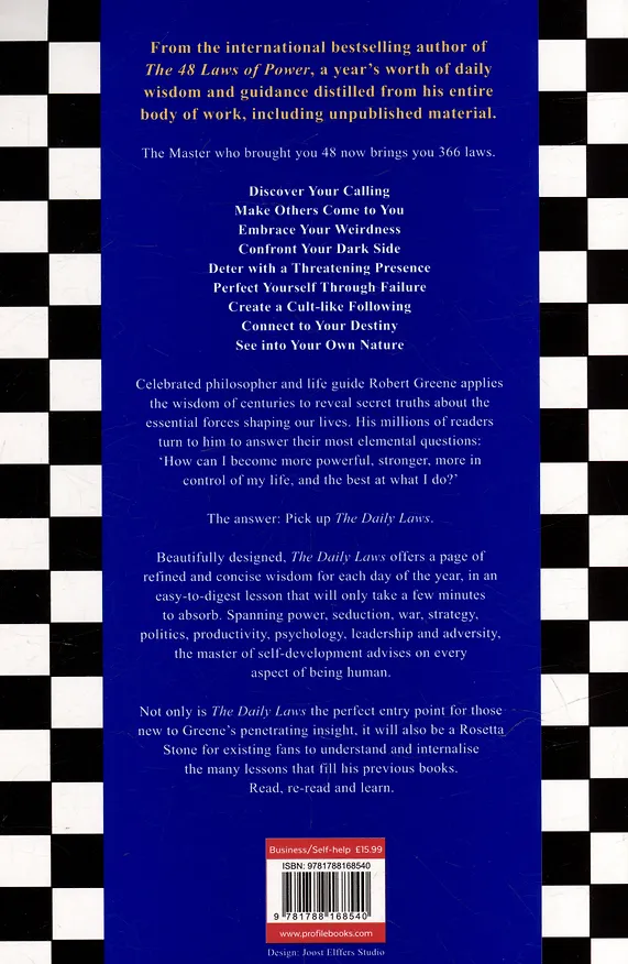 Книга The Daily Laws: 366 Meditations on Power, Seduction, Mastery, Strategy and Human Nature (Роберт Грин) — 2