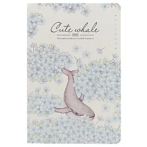 Тетрадь в клетку Languo, Cute whale, 44 листа, в ассортименте