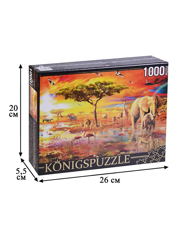 Пазл Königspuzzle 1000 эл.68,5*48,5см. Озеро в саванне МГК1000-6466 2640663 — 2