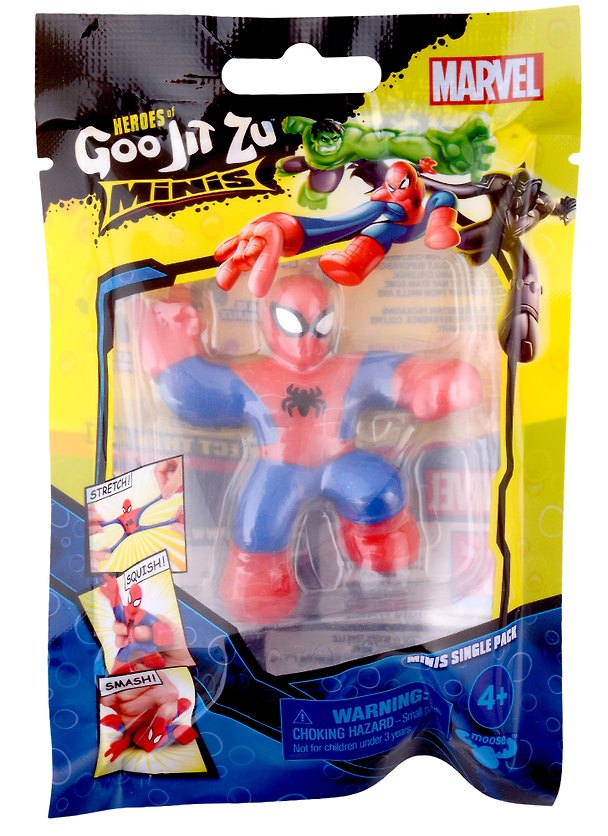 Мини-игрушка Marvel Человек-Паук (тянущаяся фигурка) (резина) (6 см) (ТМ GooJitZu) 2943333 — 1