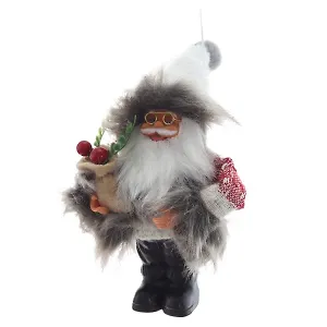 Дед Мороз подвесной серый (11х6х19) (821854)