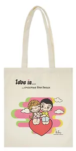 Сумка-шоппер Love is Счастье для двоих (43х34) (текстиль) (АКС-3109)