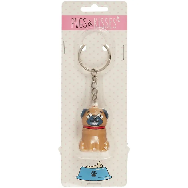 Брелок Мопс Pugs & Kisses (4 см) (ПВХ) 2712437 — 2