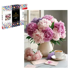 Алмазная мозаика "Букет пионов. 30х40