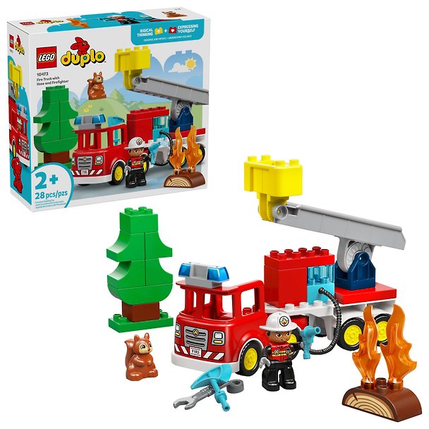 LEGO DUPLO: Пожарная машина со шлангом и пожарным, 28 деталей (10473) 3165435 — 1