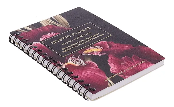 Записная книжка «Blossom. Irises on black» А6, 80 листов в клетку, спираль 3077243 — 3