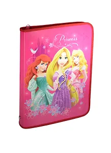 Папка для тетрадей А4 (48,4*32,4) "Принцесса" на молнии, Disney