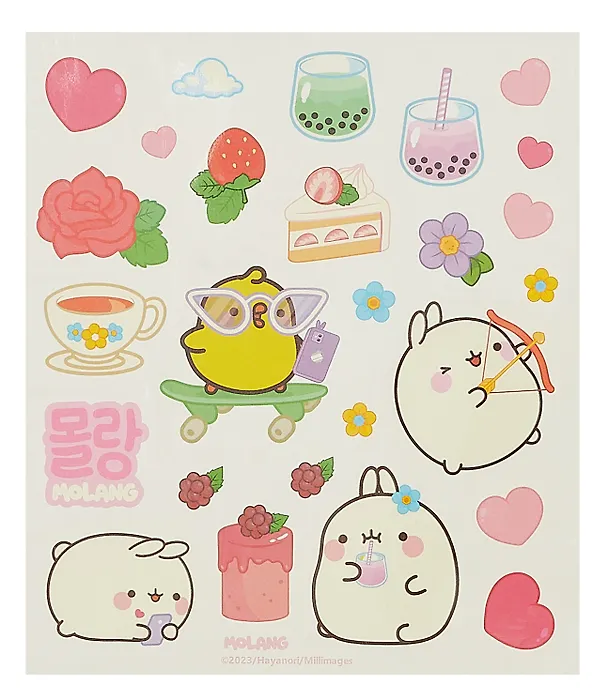 Набор для творчества. Molang. Милые наклейки и татушки 3012037 — 4